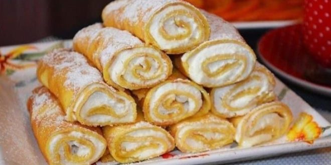 Pfannkuchen gefüllt mit Quarkcreme – REZEPTE UND BACKEN