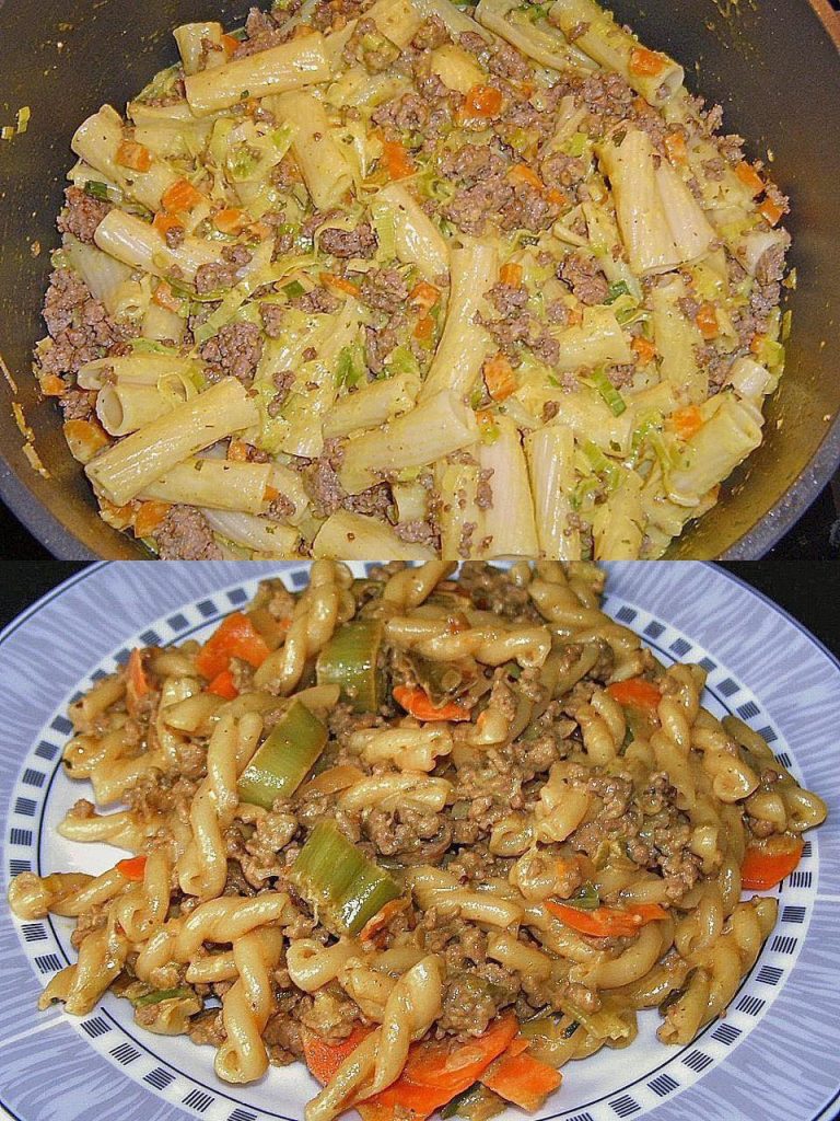 Curryrahm Nudeln mit Hackfleisch – REZEPTE UND BACKEN