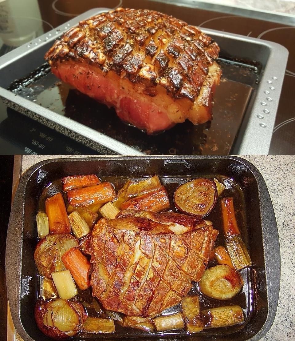 Schweinekrustenbraten auf Sauerkraut – REZEPTE UND BACKEN