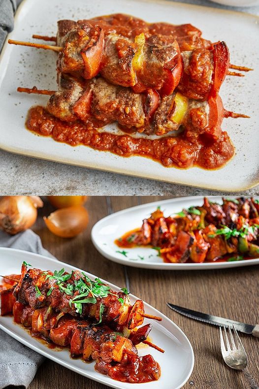 Schaschlik mit selbstgemachter Schaschliksoße – REZEPTE UND BACKEN