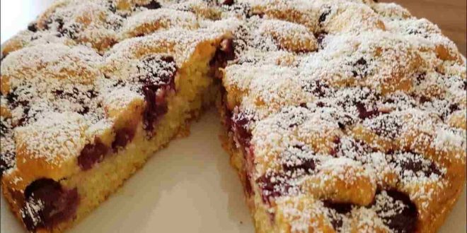 Blitz Kirschkuchen mit Vanillepudding – REZEPTE UND BACKEN